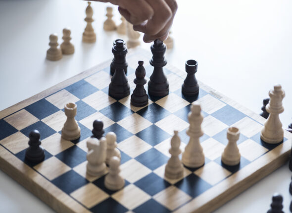 Chess game business strategy concept